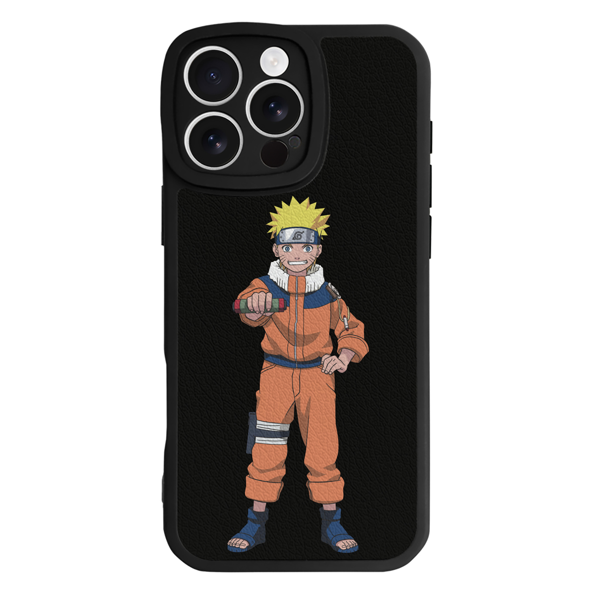 （画像用） NARUTO -ナルト- うずまき ナルト Uzumaki Naruto 【iPhone 16シリーズ対応】シリコンスマホケース（レザー調） 材質：シリコン